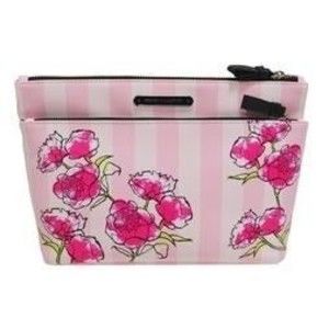 Victoria's Secret FLOWER VINYL Cosmetic Bag BRAND NEW